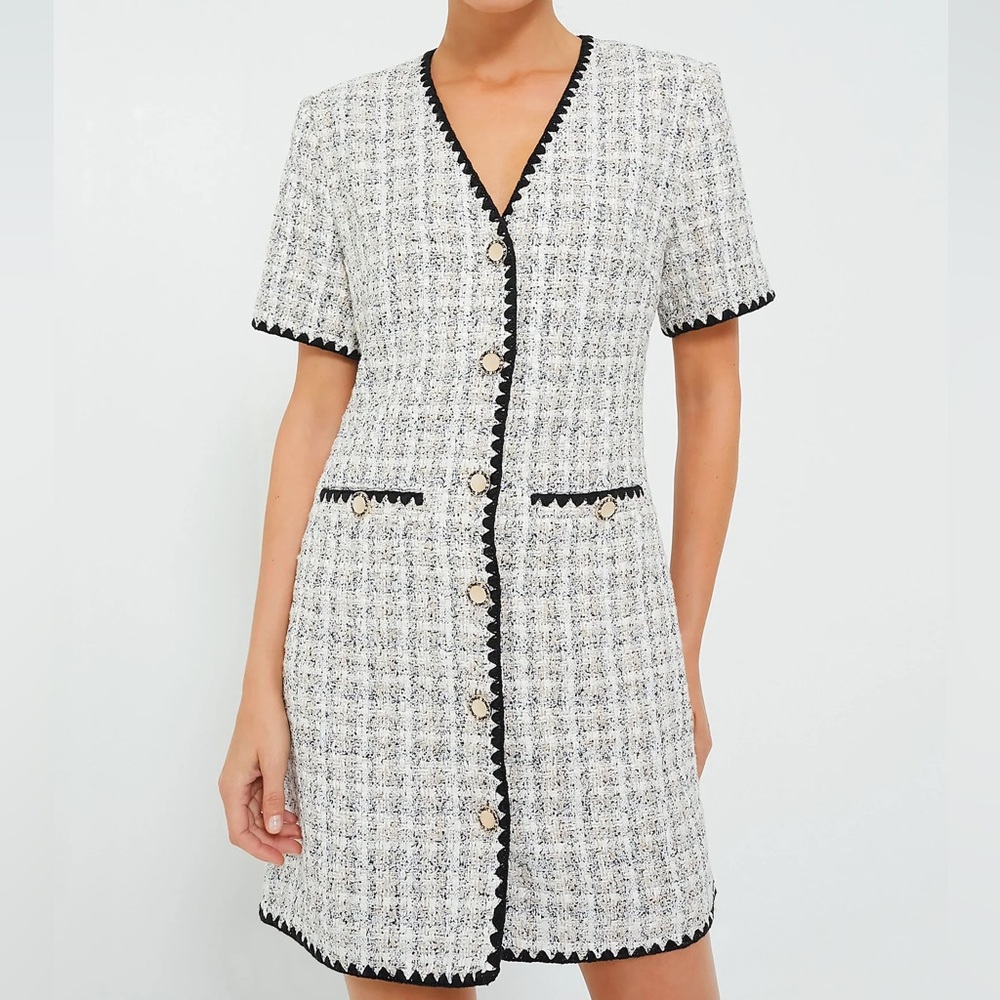 NWT  
Tuckernuck 
White Tweed Josephine Dress 
Medium